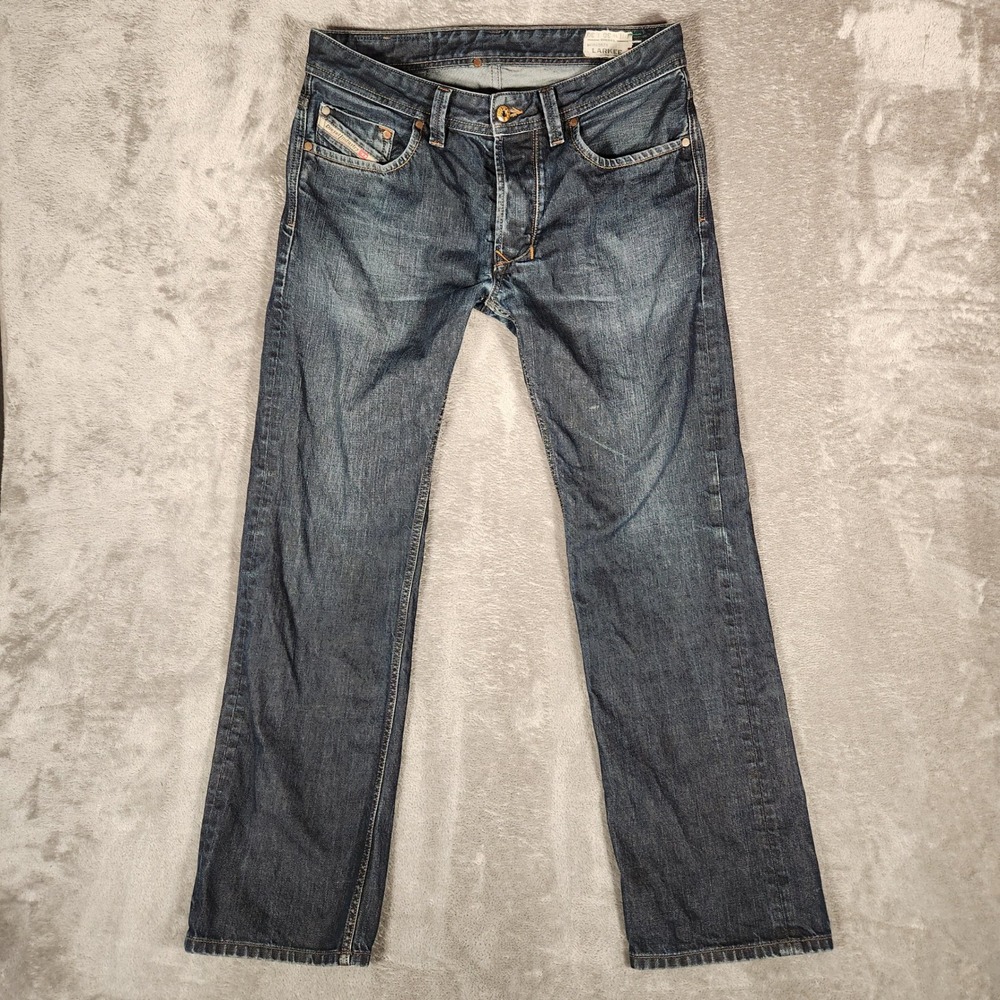 Diesel Larkee Regular Straight Jeans Mens 30x30 Blue Excellent Made in Italy